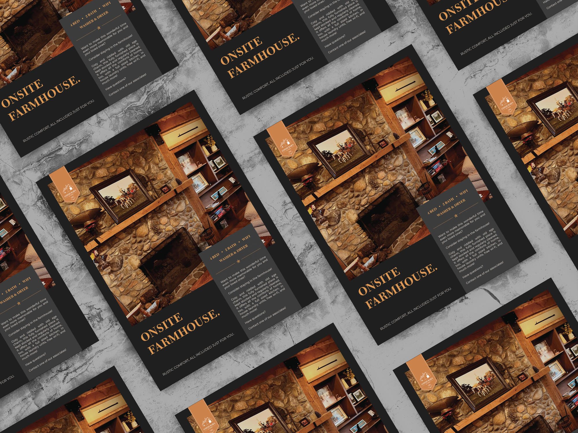 Promotional poster design for on-site lodging