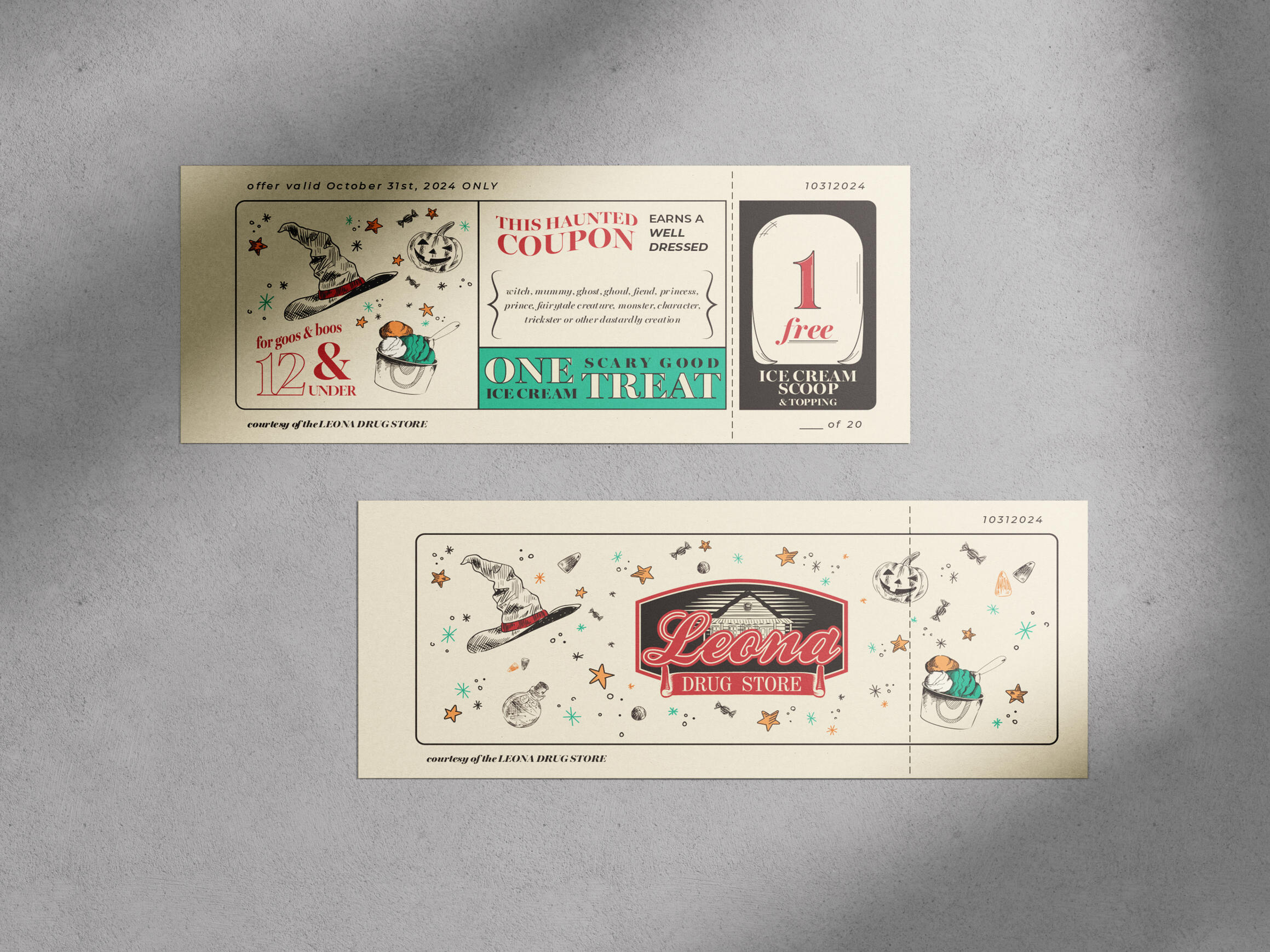 promotional design for a vintage style coupon